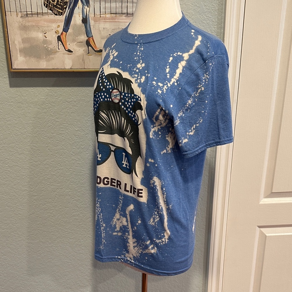 Dodgers #Dodger Life Sz Medium Oversized Graphic Women's Tee - Picture 3 of 7